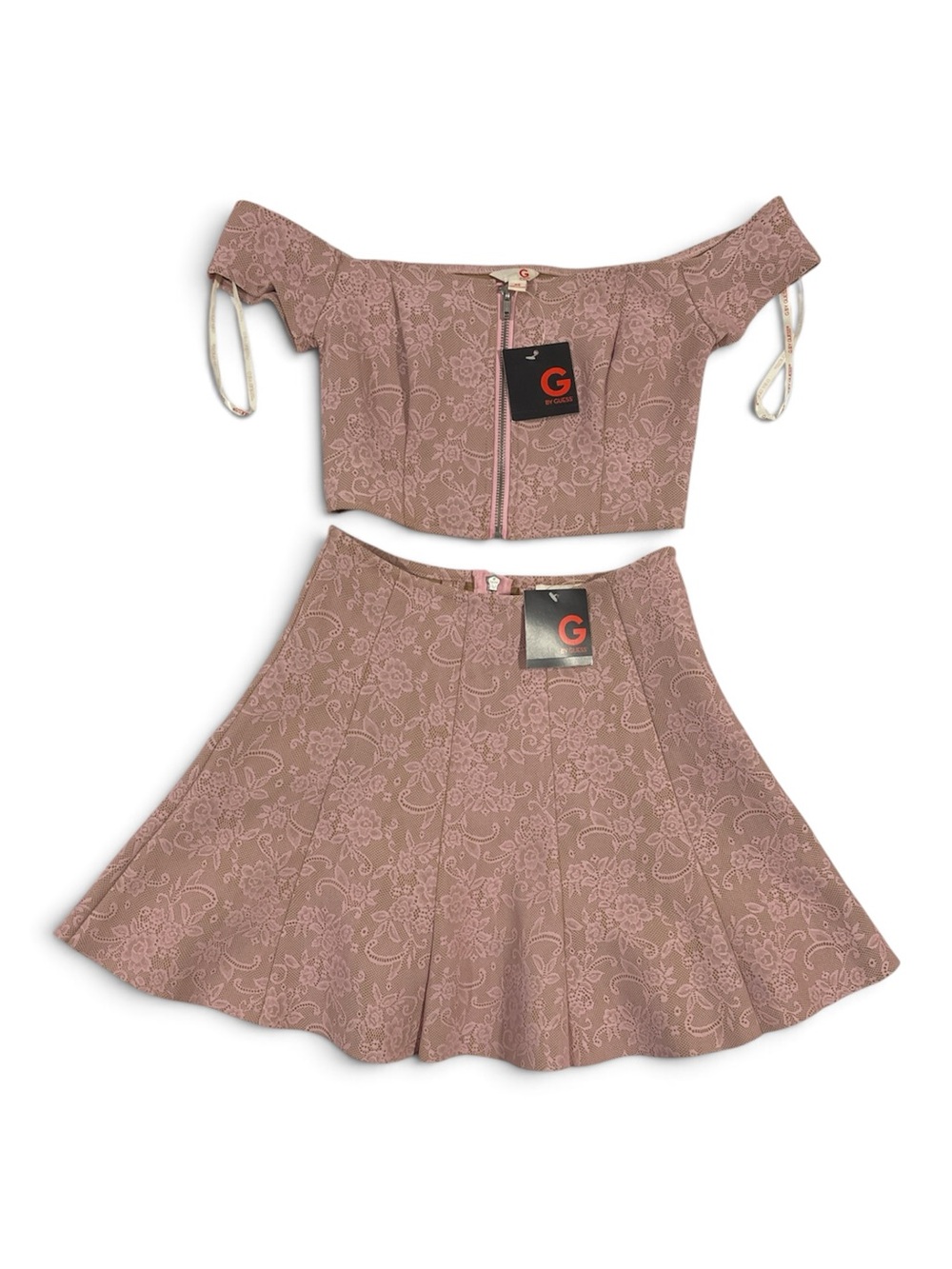 G by GUESS Pink 2 Piece Matching Set Top & Bottom | XS | NWT